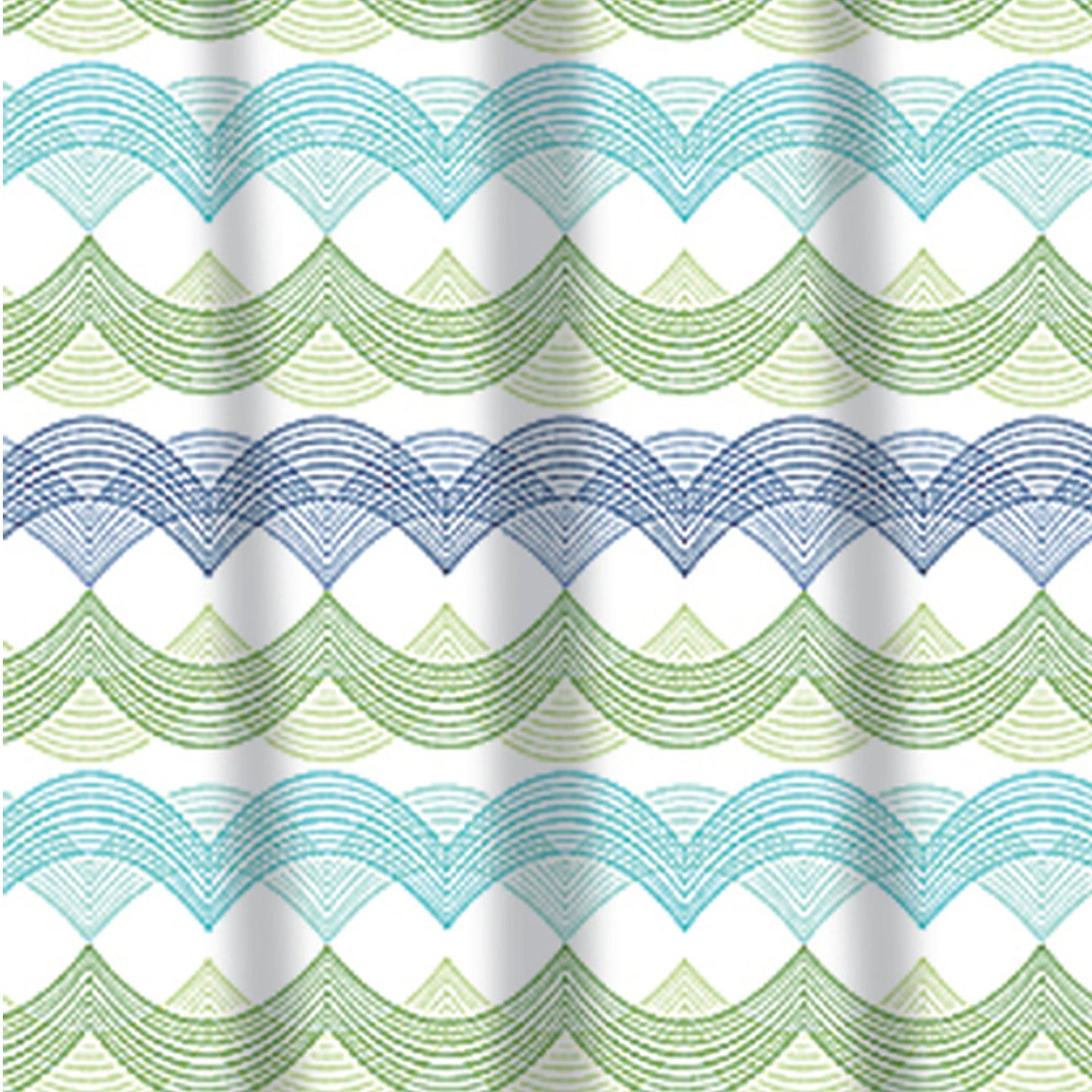 Waves PEVA Shower Curtain Bathroom Sabichi Homewares Ltd