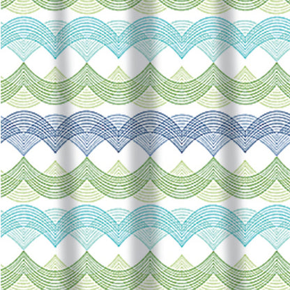 Waves PEVA Shower Curtain Bathroom Sabichi Homewares Ltd